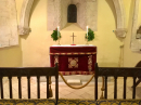 The sanctuary was decorated with a beautiful altar frontal